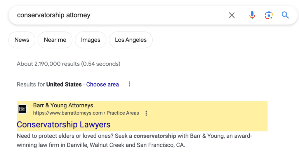 conservatorship lawyer search