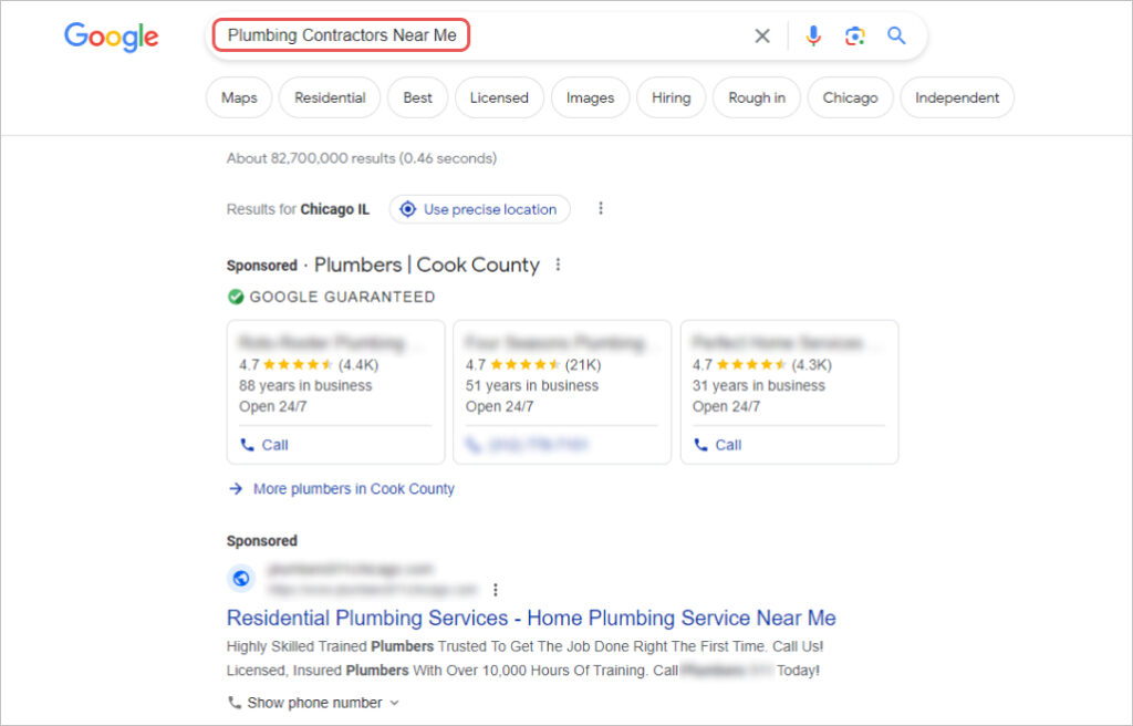 Keywords for home services PPC