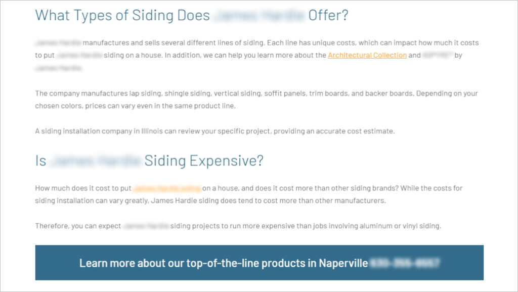 With an FAQ section on your website clients can find more information about products