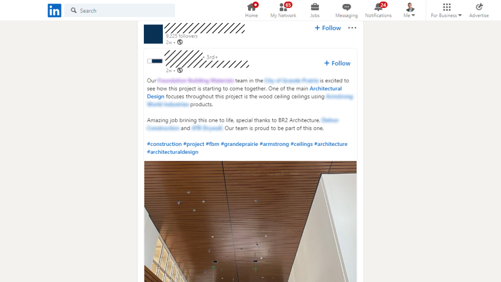 LinkedIn for building materials companies