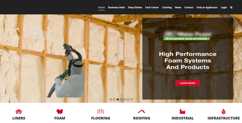 Roofing marketing strategy example showing website design