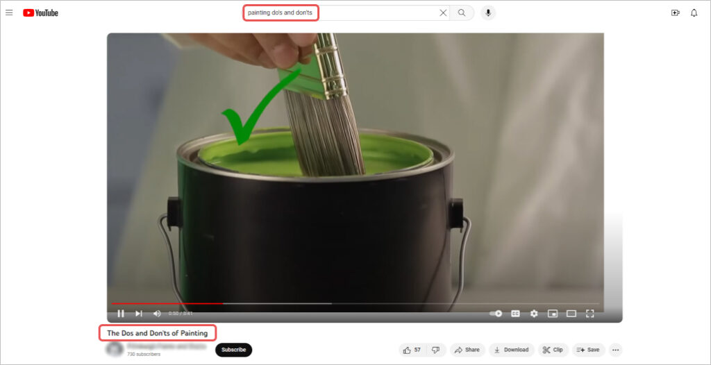 Educational painting youtube video