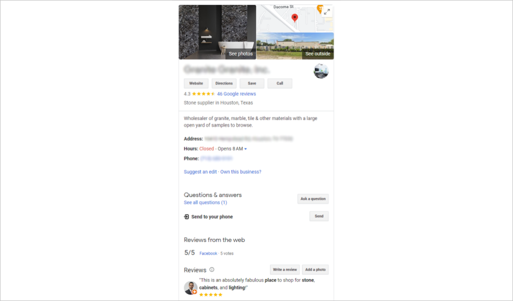 Google my business for home services companies