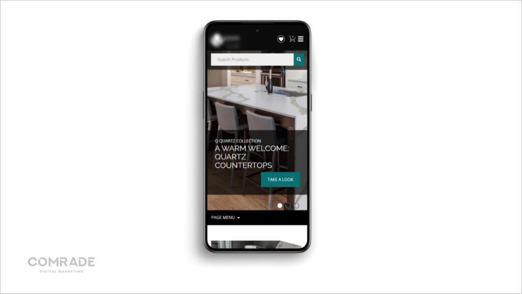 Home services mobile website design