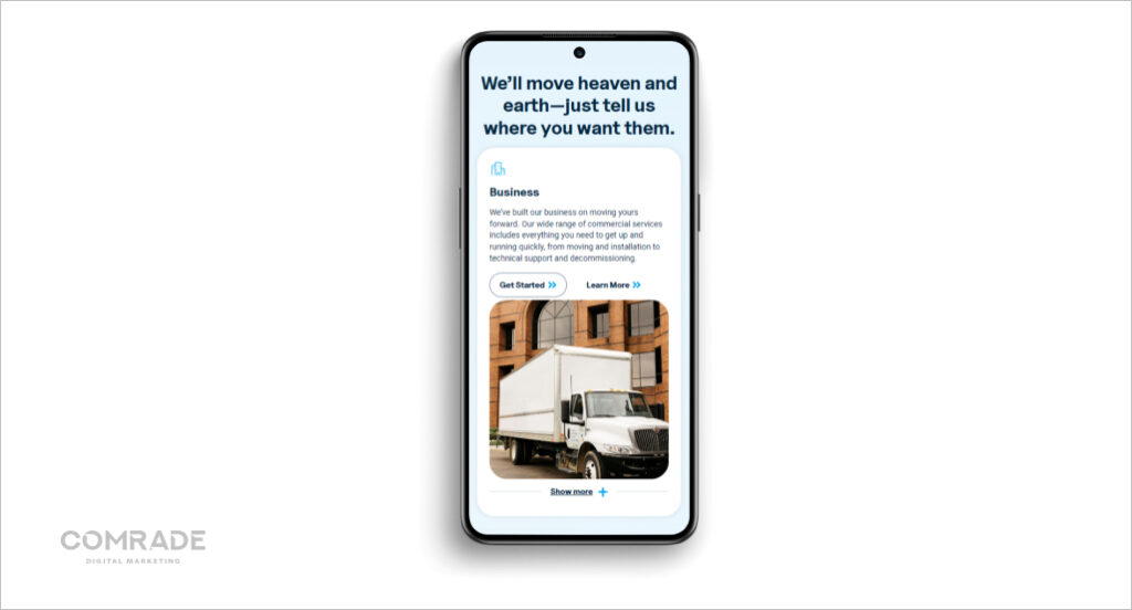 Mobile-responsive website design