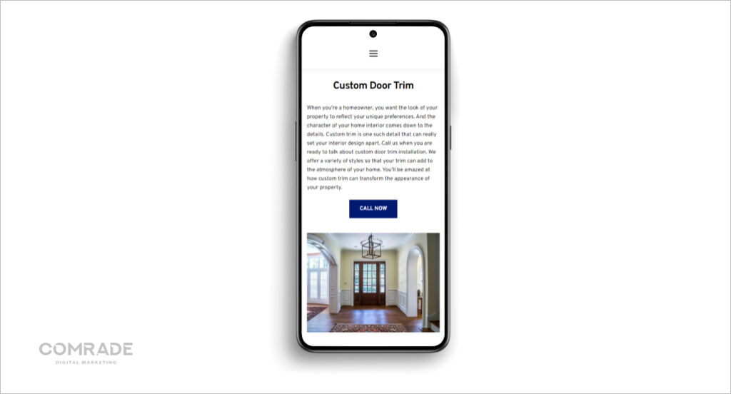 Window and door SEO optimization for mobile devices