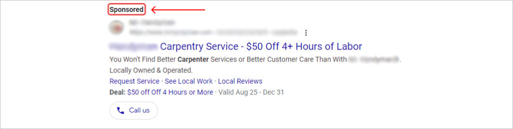 Paid Advertising for Carpentry Services