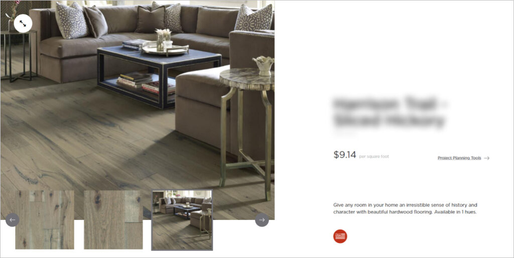 Attractive visuals for customers