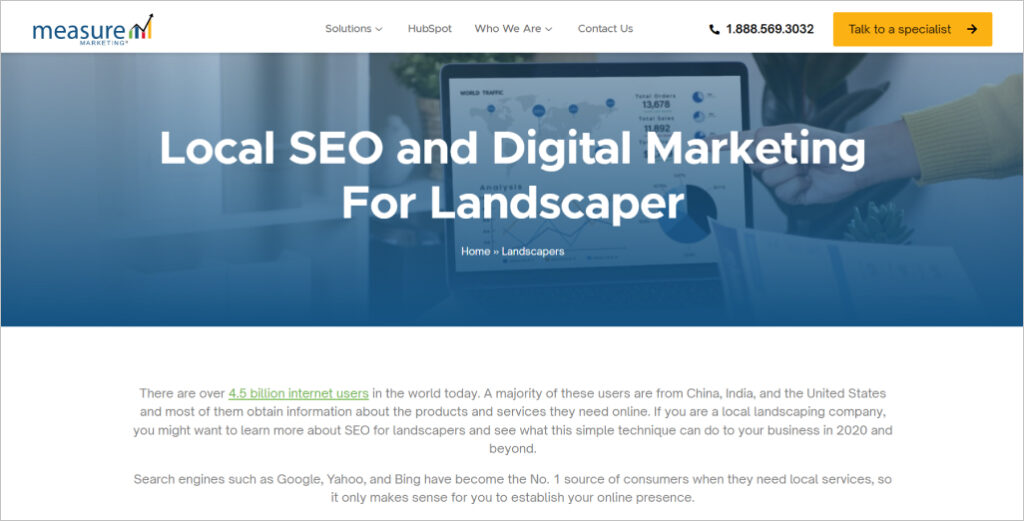 Measure Marketing homepage