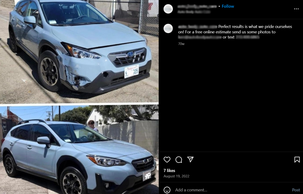 Visual storytelling with before-and-after posts