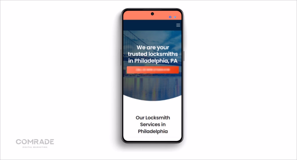 Mobile-friendly locksmith website