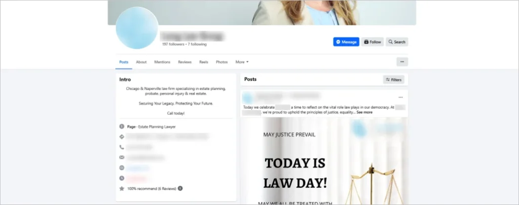 estate planning lawyer social media